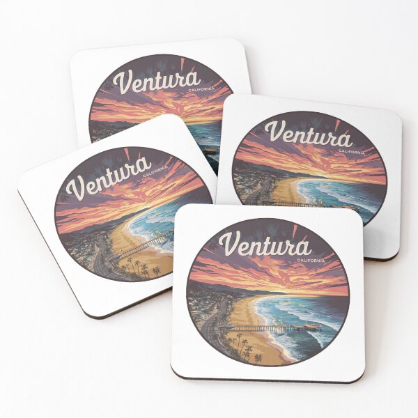 Item preview, Ventura, California - Vintage Aerial View designed and sold by CircinusStore.