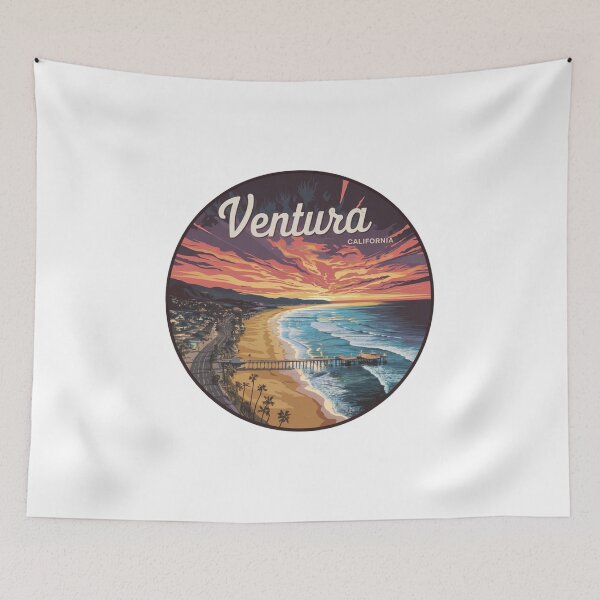 Item preview, Ventura, California - Vintage Aerial View designed and sold by CircinusStore.
