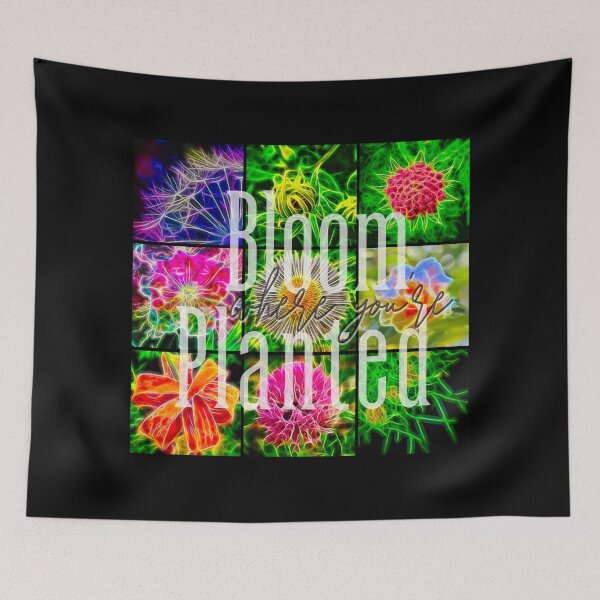 Item preview, 3x3 Grid Design - Bloom where you're Planted designed and sold by nature. electrified..