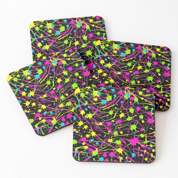 Item preview, Neon paint splatter print designed and sold by NicMacTees.