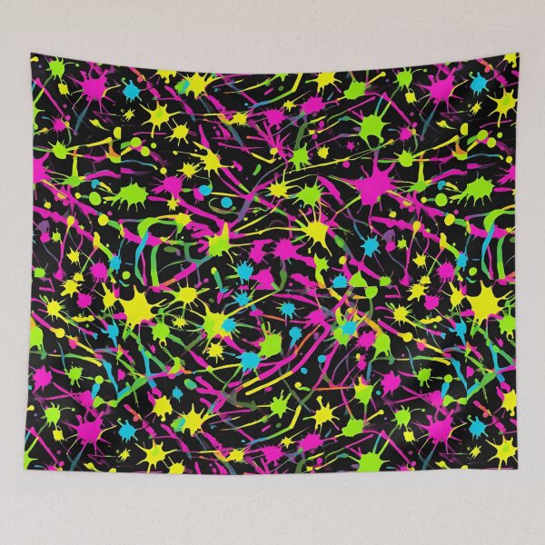 Item preview, Neon paint splatter print designed and sold by NicMacTees.