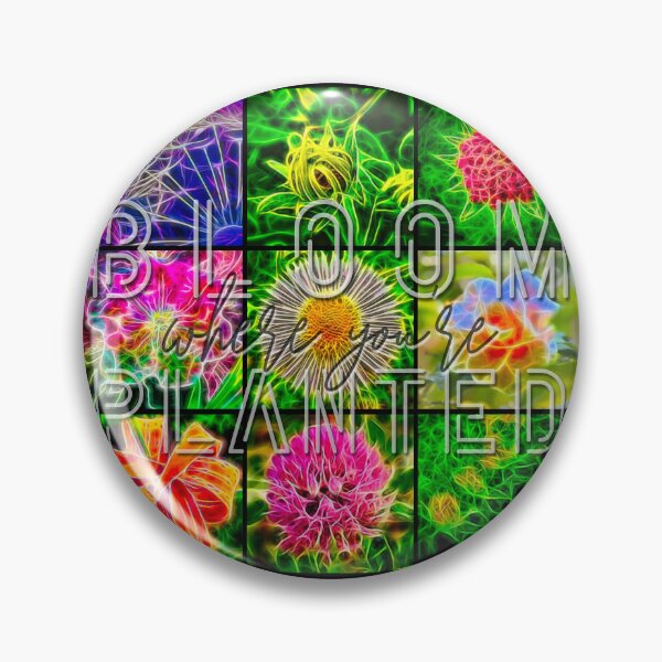 Item preview, 3x3 Grid Design - Bloom where you're Planted designed and sold by nature. electrified..