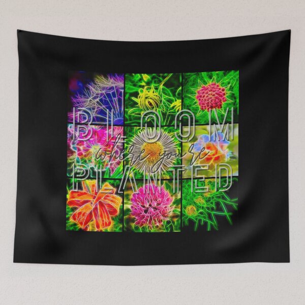 Item preview, 3x3 Grid Design - Bloom where you're Planted designed and sold by nature. electrified..