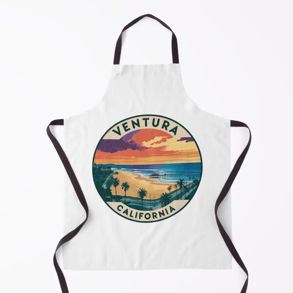 Item preview, Ventura, California - Drone Sunset - Aerial Vintage Style designed and sold by CircinusStore.