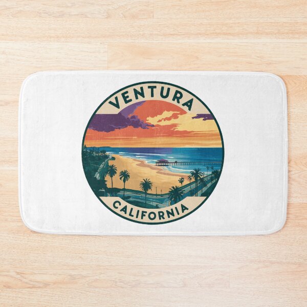 Item preview, Ventura, California - Drone Sunset - Aerial Vintage Style designed and sold by CircinusStore.
