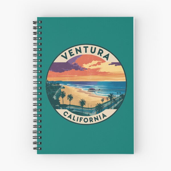 Item preview, Ventura, California - Drone Sunset - Aerial Vintage Style designed and sold by CircinusStore.