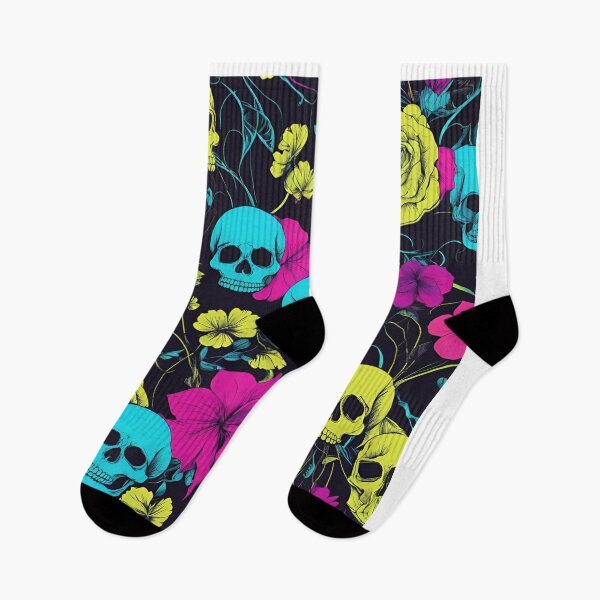 Item preview, Neon Roses and Skulls designed and sold by NicMacTees.