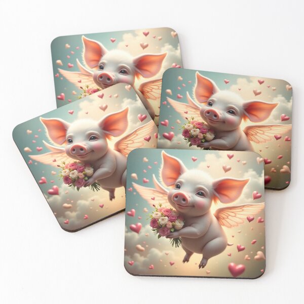 Item preview, Piglet Cupid Valentines Day designed and sold by ACuriousshoppe.