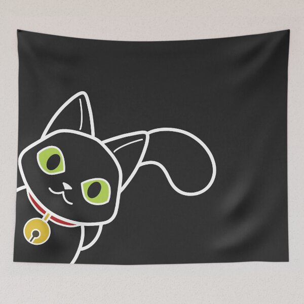 Item preview, Simple Peeking Black Coeurl Kitten designed and sold by Gremlin Mode.