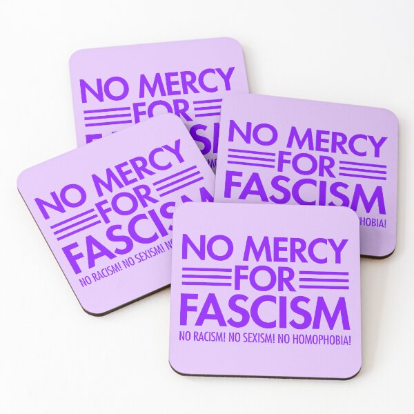 Item preview, NO MERCY FOR FASCISM - No Racism - No Sexism - No homophobia - purple 2 designed and sold by Thelittlelord.