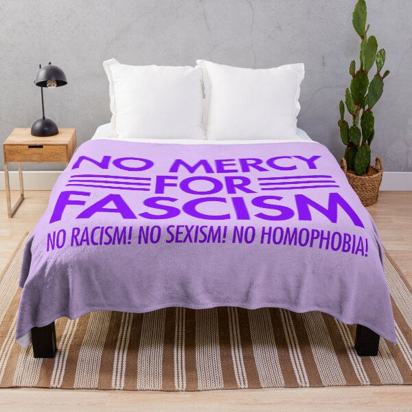 Item preview, NO MERCY FOR FASCISM - No Racism - No Sexism - No homophobia - purple 2 designed and sold by Thelittlelord.