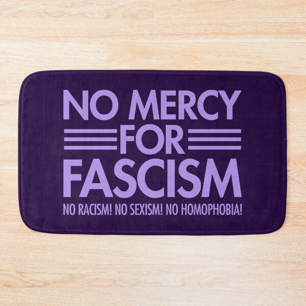 Item preview, NO MERCY FOR FASCISM - No Racism - No Sexism - No homophobia - lavender 2 designed and sold by Thelittlelord.