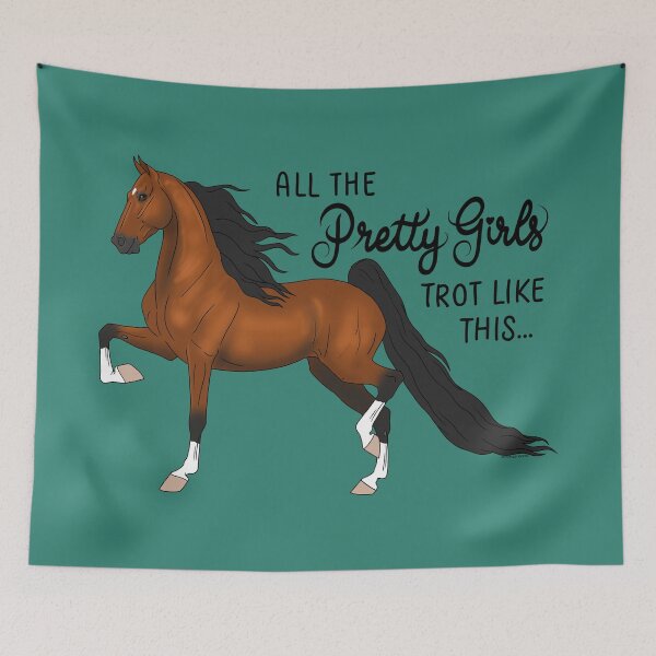 Item preview, Pretty Girls Trot Like This...Bay Saddlebred designed and sold by DappledMoon.