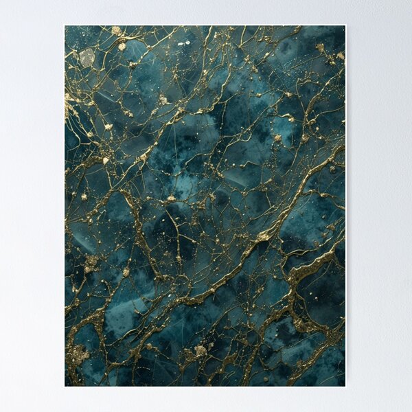 Item preview, White Dark Emerald Marble texture Metal Print #1 #pattern #decor #art (Photo of Glitter Only - Not Reflective) designed and sold by Orese12.