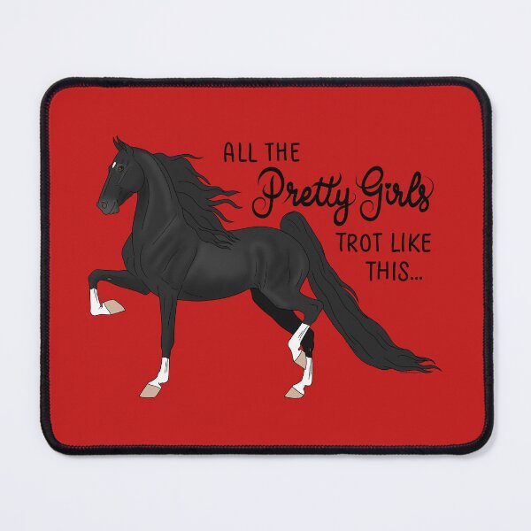 Item preview, Pretty Girls Trot Like This...Black Saddlebred designed and sold by DappledMoon.