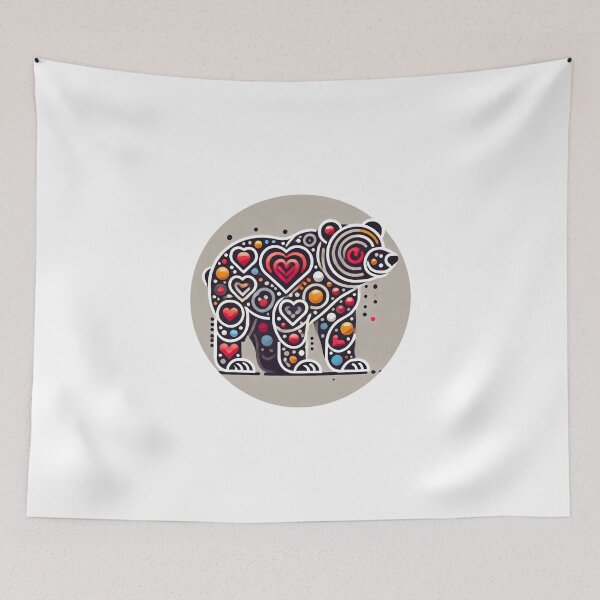 Item preview, Modern Heart Bear designed and sold by Mechanical-Artt.
