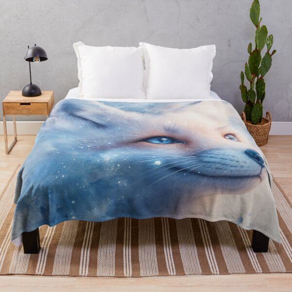Item preview, Radiant Winter Fox with Blossoms and Blue Eyes designed and sold by AshiraCreations.