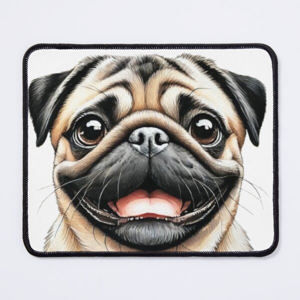 Item preview, Pug happy face dog designed and sold by Zarek-pixel-paws.