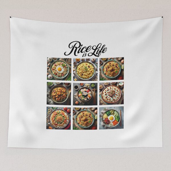 Item preview, 3x3 Grid Design - Rice is Life designed and sold by nature. electrified..
