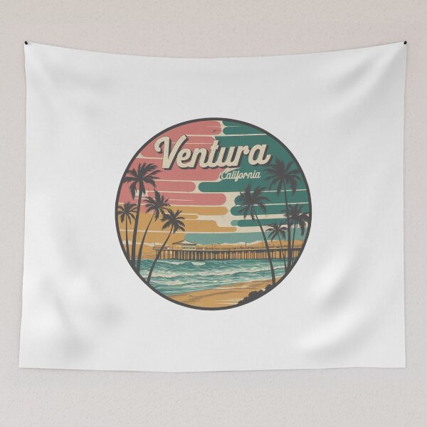 Item preview, Ventura, California - Retro Coastal Paradise designed and sold by CircinusStore.