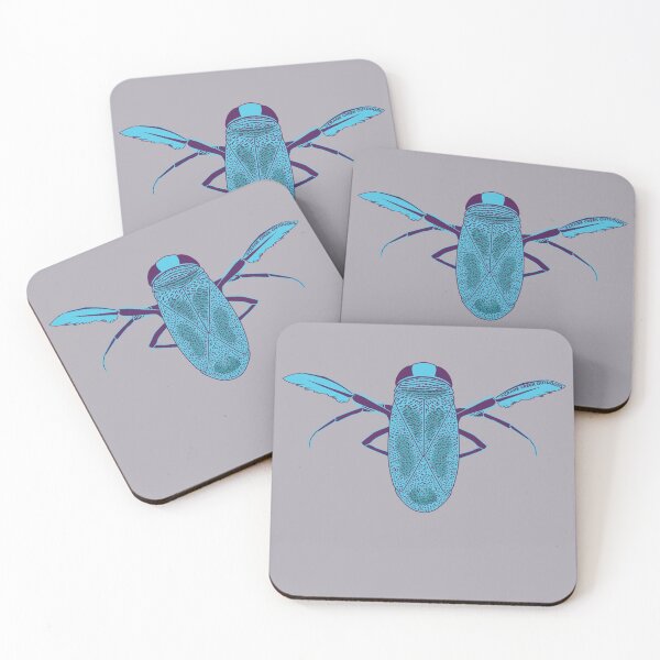Item preview, Water Boatman, Aqua and Purple designed and sold by CraneCreek.