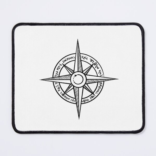 Item preview, I seek and I yearn: Sappho compass black designed and sold by TheDoodlemancer.