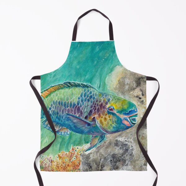 Item preview, Uhu (Rainbow Parrotfish) – Vibrant Hawaiian Marine Life Watercolor Art by AJJ Arts designed and sold by AJJARTSLLC.