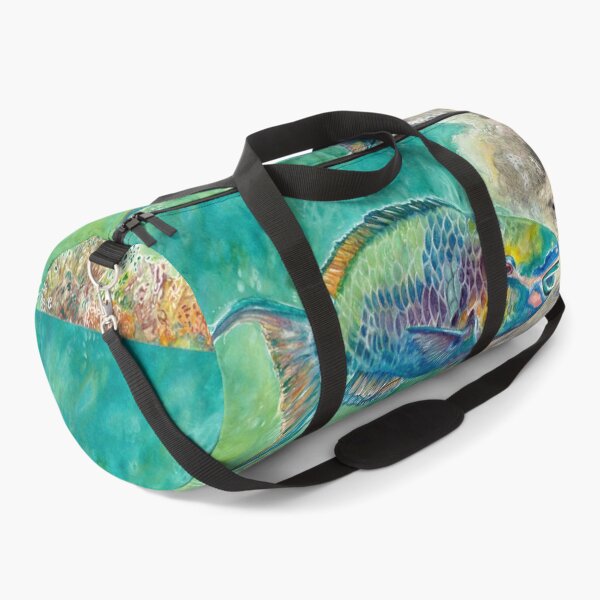 Item preview, Uhu (Rainbow Parrotfish) – Vibrant Hawaiian Marine Life Watercolor Art by AJJ Arts designed and sold by AJJARTSLLC.