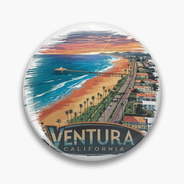 Item preview, Ventura, California - Retro Coastal Vibes designed and sold by CircinusStore.