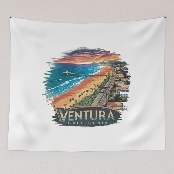 Item preview, Ventura, California - Retro Coastal Vibes designed and sold by CircinusStore.