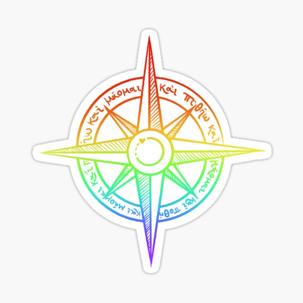 Artikel-Vorschau von Ich suche und ich sehne mich: Sappho Kompass Regenbogen, designt und verkauft von TheDoodlemancer.