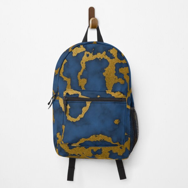Item preview, Dark Royal Blue and Gold Marble Texture Design designed and sold by amgraphics.