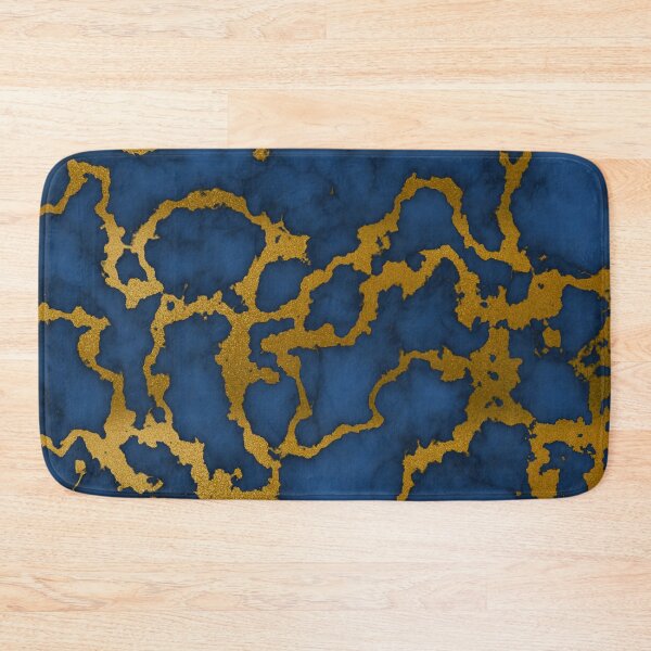 Item preview, Dark Royal Blue and Gold Marble Texture Design designed and sold by amgraphics.