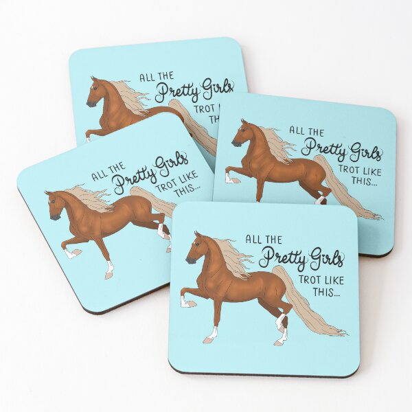 Item preview, Pretty Girls Trot Like This... Chestnut Saddlebred with Flaxen mane and tail. designed and sold by DappledMoon.