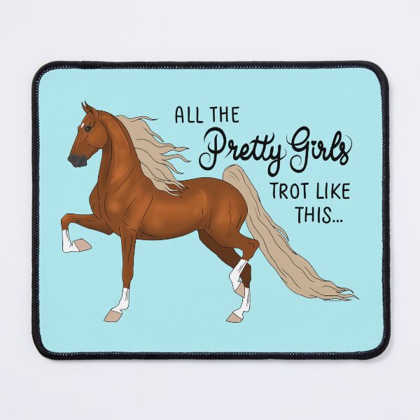 Item preview, Pretty Girls Trot Like This... Chestnut Saddlebred with Flaxen mane and tail. designed and sold by DappledMoon.
