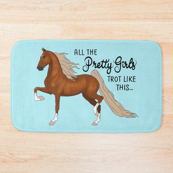 Item preview, Pretty Girls Trot Like This... Chestnut Saddlebred with Flaxen mane and tail. designed and sold by DappledMoon.
