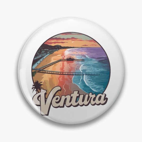 Item preview, Ventura, California - Sunset Bliss - Pier and Palm Trees designed and sold by CircinusStore.