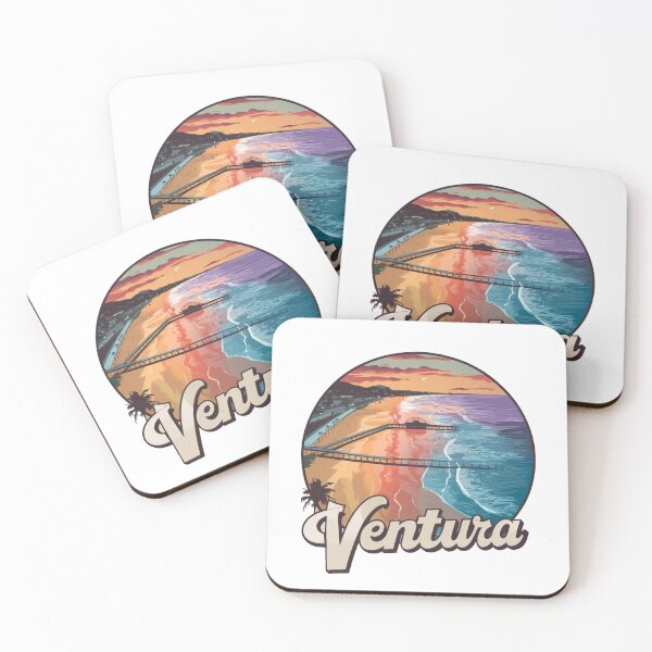 Item preview, Ventura, California - Sunset Bliss - Pier and Palm Trees designed and sold by CircinusStore.