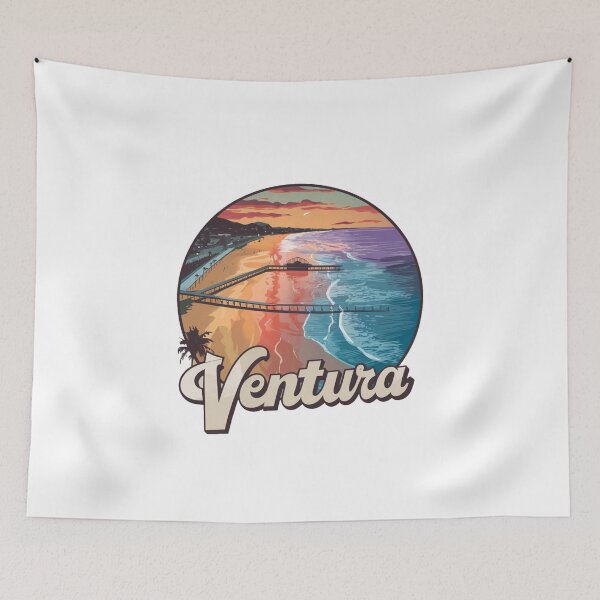 Item preview, Ventura, California - Sunset Bliss - Pier and Palm Trees designed and sold by CircinusStore.