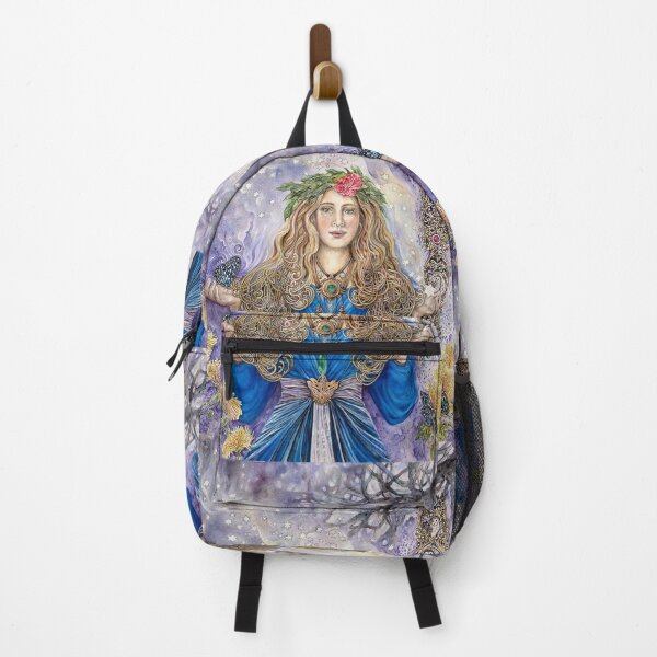 Item preview, Lyra, Star Catcher – Watercolor Art of Celtic Woman with Owls and Stars by AJJ Arts designed and sold by AJJARTSLLC.