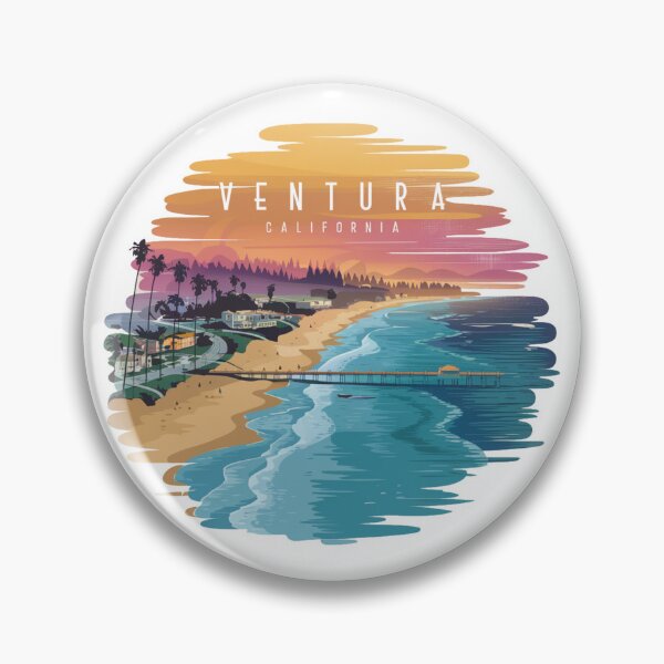 Item preview, Ventura, California - Coastal Sunset Bliss - Pier and Palm Trees designed and sold by CircinusStore.