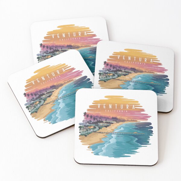 Item preview, Ventura, California - Coastal Sunset Bliss - Pier and Palm Trees designed and sold by CircinusStore.