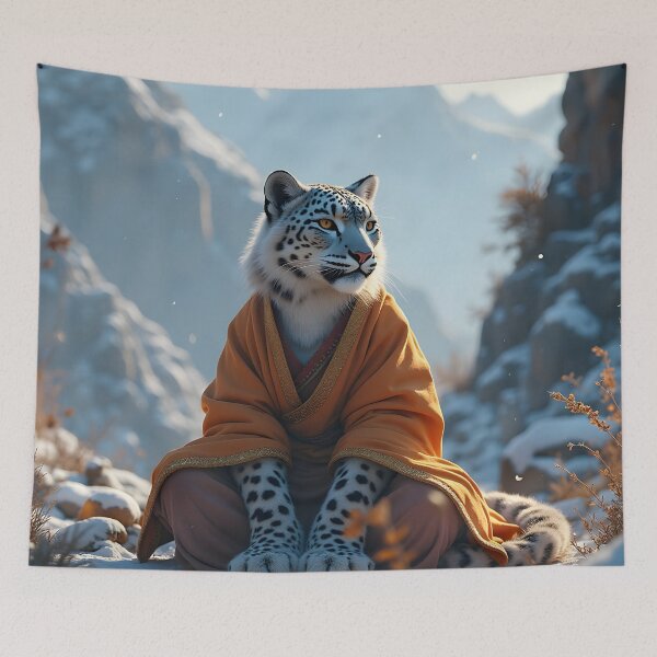 Item preview, Zen Snow Leopard- Nepal Himalayas designed and sold by ACuriousshoppe.