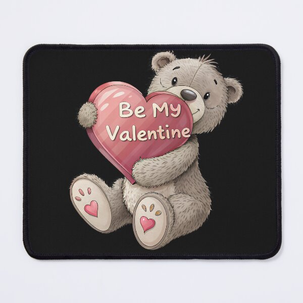 Item preview, Teddy Bear with a Heart Saying ‘Be My Valentine’ designed and sold by VibeTCreations.