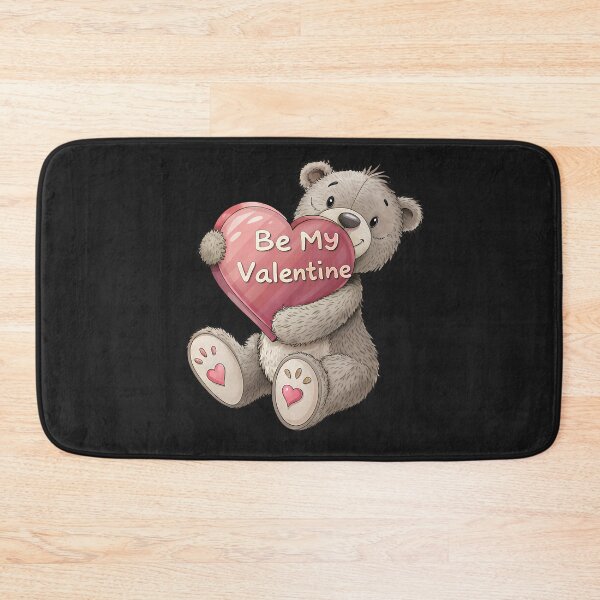 Item preview, Teddy Bear with a Heart Saying ‘Be My Valentine’ designed and sold by VibeTCreations.