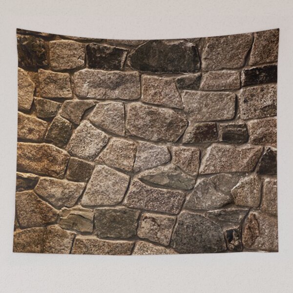 Item preview, Brown masonry stone wall. designed and sold by claireseyeview.