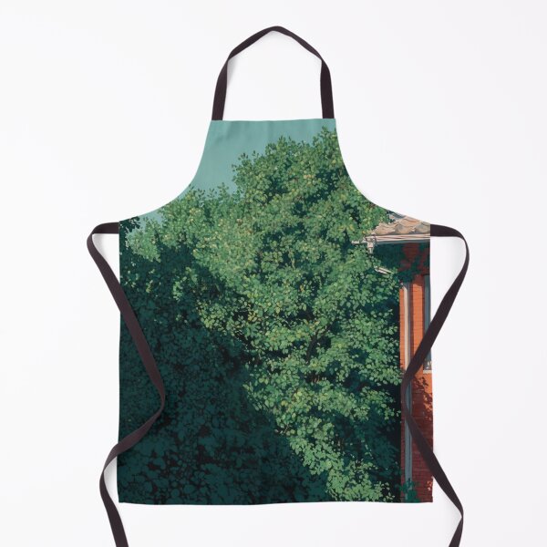 Item preview, Japanese Anime Girl Gazing From Balcony Amidst Lush Greenery designed and sold by regnumsaturni.