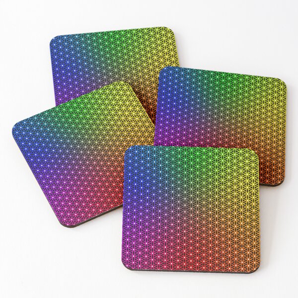 Item preview, Rainbow Flower of Life | SG003-Spectrum 2x_FULL ⚫️ Black designed and sold by Re.SOURCE.