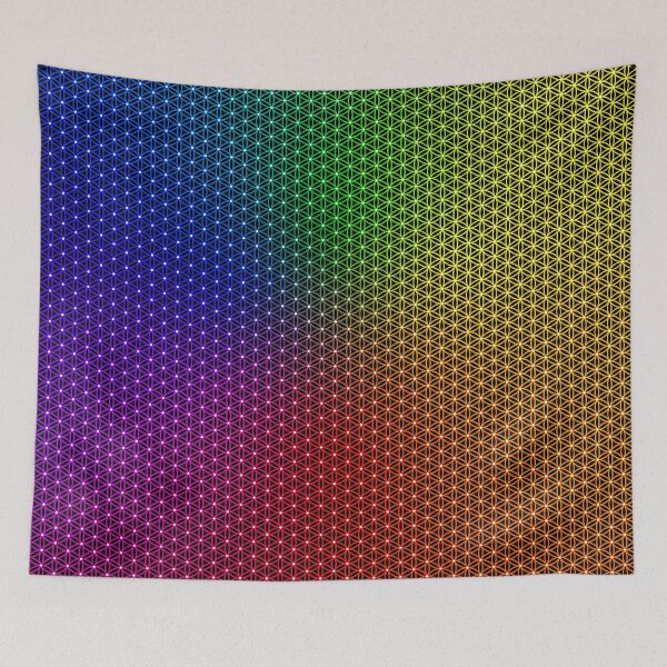 Item preview, Rainbow Flower of Life | SG003-Spectrum 2x_FULL ⚫️ Black designed and sold by Re.SOURCE.