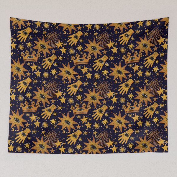 Item preview, Celestial Mystique – Astrology-Inspired Golden Pattern Witchy Aesthetic - Illustration Jemma Jamie Skidmore  designed and sold by Jemma Jamie Skidmore.